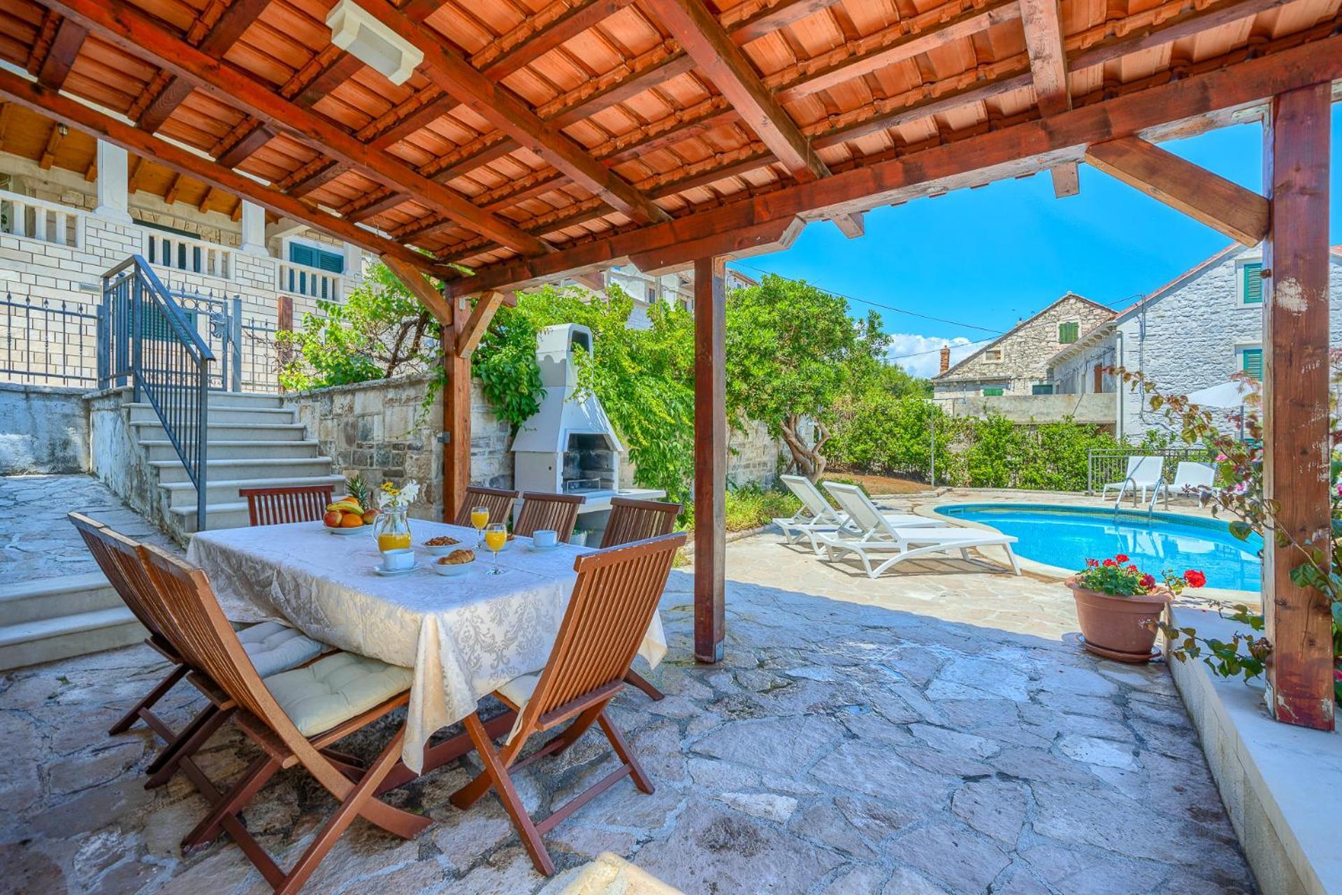 Villa Bonaca Perfect Location For A Holiday With Friends Or Family, Heated Pool Sumartin Ngoại thất bức ảnh